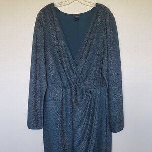 Shein Emerald Shimmer Dress 4X